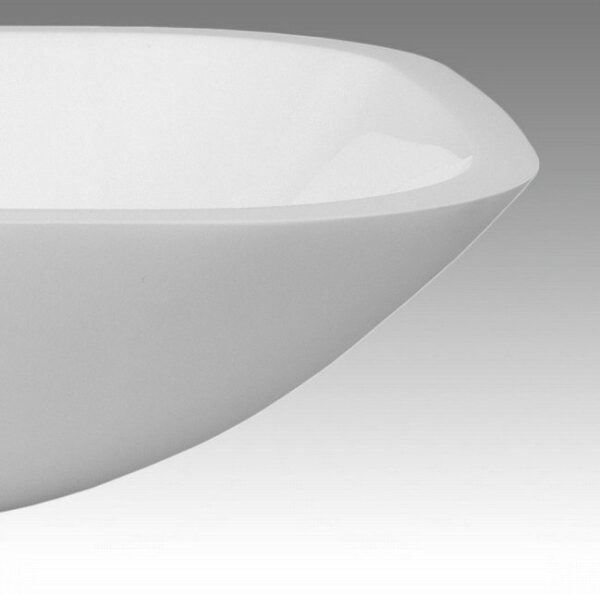 VIGO Vessel Sink VG07040 Square Shaped White Phoenix Stone Glass