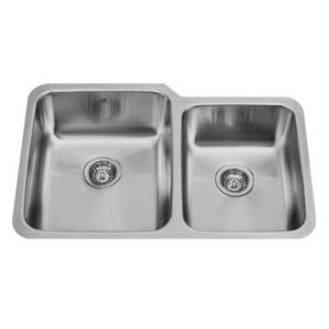 Vigo VG3221L 32-inch Undermount Stainless Steel 18 Gauge Double Bowl Kitchen Sink