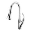 Garbatella Brass Single-Handle Pull-Down Spray Kitchen Faucet in Brushed Nickel