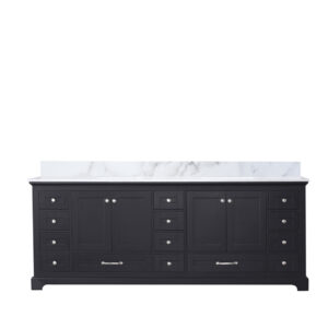 Dukes 84 in. W x 22 in. D Espresso Double Bath Vanity and Carrara Marble Top