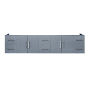 Geneva 84 in. W x 22 in. D Dark Grey Double Bath Vanity