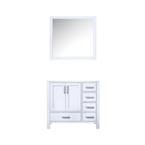 Jacques 36 in. W x 22 in. D Left Offset White Bath Vanity and 34 in. Mirrors