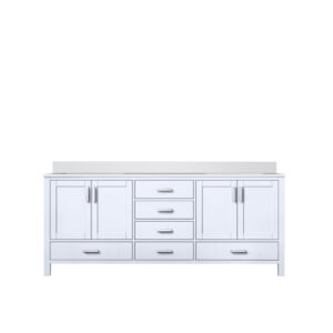 Jacques 80 in. W x 22 in. D White Bath Vanity and Cultured Marble Top