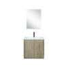 Fairbanks 24W x 20D Rustic Acacia Bath Vanity, Cultured Marble Top, Gun Metal Faucet Set and 18Mirror