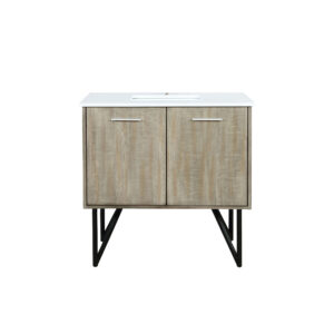 Lancy 36W x 20D Rustic Acacia Bath Vanity and Cultured Marble Top