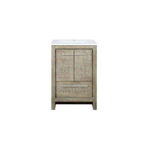 Lafarre 24W x 20D Rustic Acacia Bath Vanity and Cultured Marble Top