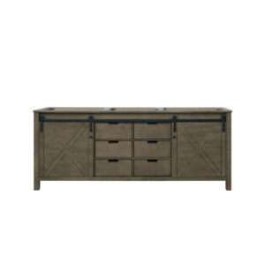 Marsyas 80W x 22D Rustic Brown Double Bath Vanity