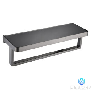 Bagno Lucido Stainless Steel 24 in. Towel Bar in Satin Nickel