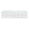 Castor 84W x 22D White Double Bath Vanity and Carrara Marble Top