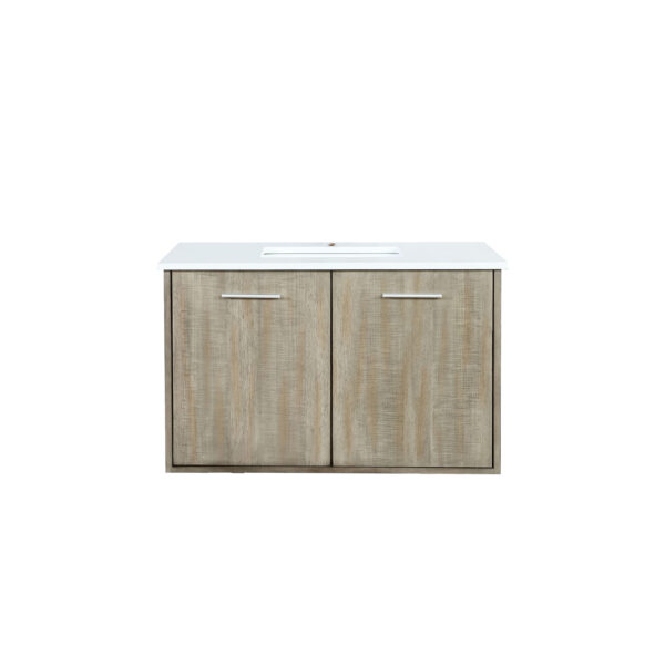 Fairbanks 36W x 20D Rustic Acacia Bath Vanity and Cultured Marble Top