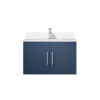 Geneva 30 in. W x 22 in. D Navy Blue Bath Vanity, White Quartz Top, and Faucet Set