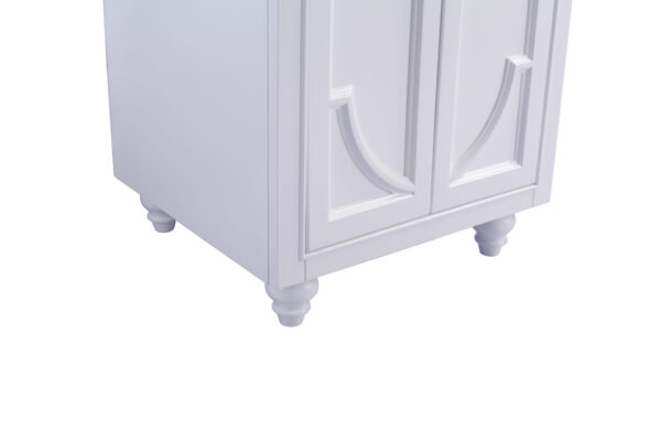 Laviva Odyssey 24" White Bathroom Vanity with Black Wood Marble Countertop