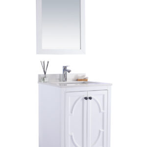 Laviva Odyssey 24" White Bathroom Vanity with White Quartz Countertop