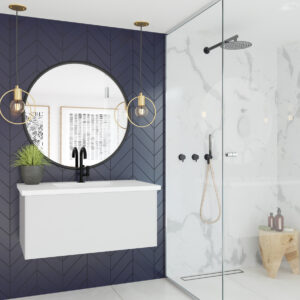 Laviva Vitri 36" Cloud White Bathroom Vanity with VIVA Stone Matte White Solid Surface Countertop