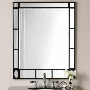 Chans Furniture MR-534BK-2834 Ambrosia 28 Inch Black Wall Mirror