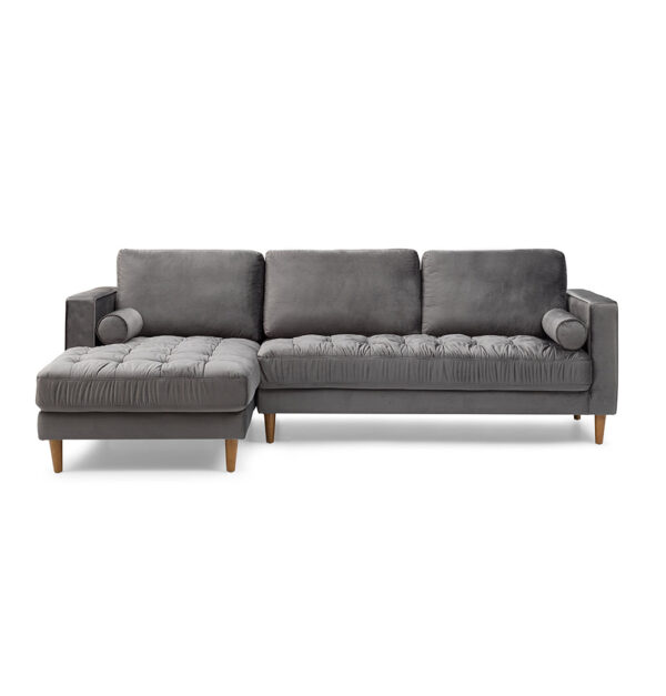bente tufted velvet sectional sofa grey 833842.jpg