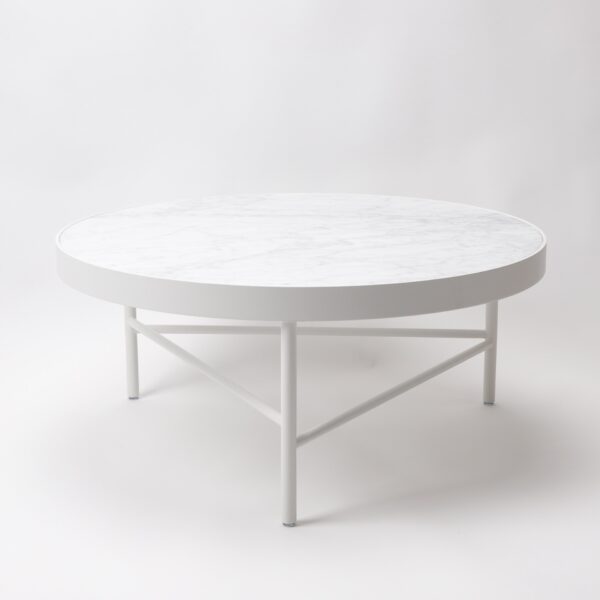 GFURN Blake Coffee Table - Carrara White Marble Top