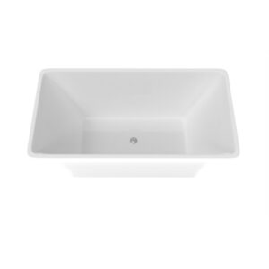 Castello USA CB-43-59 Blaire 58 7/8 Inch Freestanding Tub with Drainer and Overflow