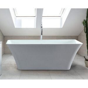 Castello USA CB-43-59 Blaire 58 7/8 Inch Freestanding Tub with Drainer and Overflow