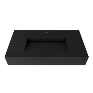 Castello USA CB-GM-2053-36 Pyramid 35 3/8 Inch Wall Mounted Counter Top Vessel Bathroom Sink