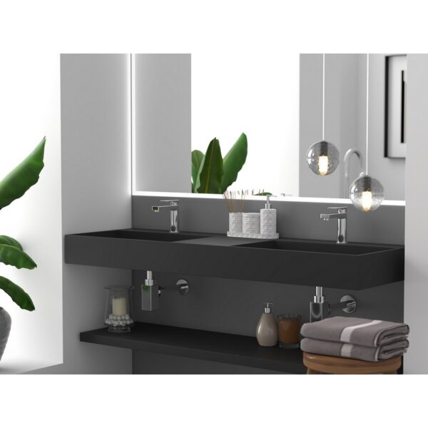 Castello USA CB-GM-2056-60 Juniper 60 Inch Wall Mounted Vessel Double Bathroom Sink