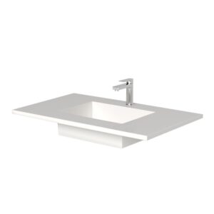 Castello USA CB-GM-2066-36-C Serenity 36 Inch Drop-in Vanity Countertop Sink