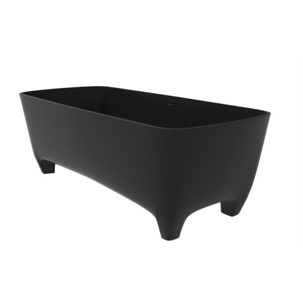 Castello USA CB-GM-8005 Coronado 70 7/8 Inch Solid Surface Freestanding Bathtub with Drainer and Overflow