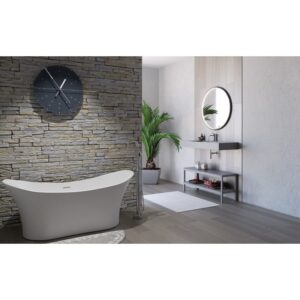 Castello USA CB-GM-8013 Ocean 68 7/8 Inch Solid Surface Freestanding Bathtub