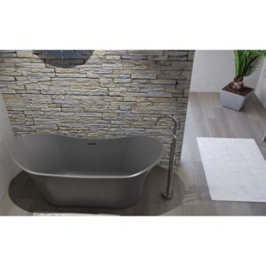 Castello USA CB-GM-8013 Ocean 68 7/8 Inch Solid Surface Freestanding Bathtub