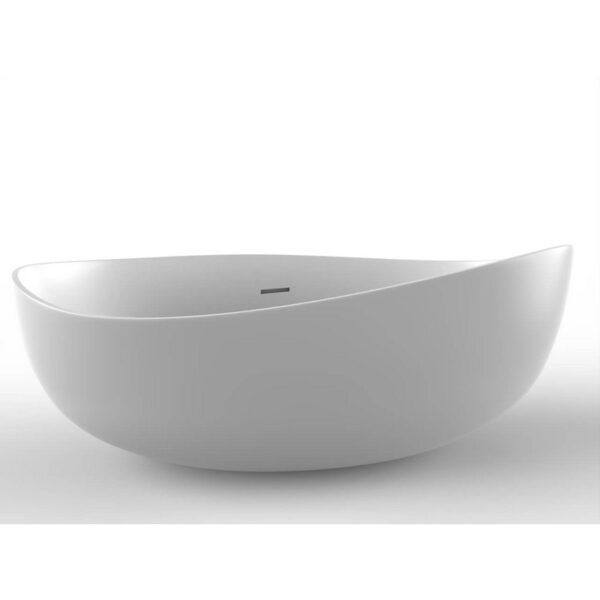 Castello USA CB-GM-8015 Newport 70 7/8 Inch Stone Resin Freestanding Bathtub