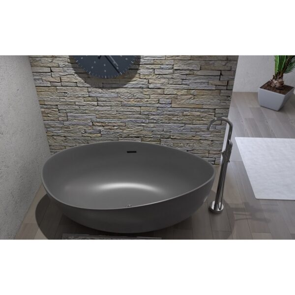 Castello USA CB-GM-8015 Newport 70 7/8 Inch Stone Resin Freestanding Bathtub