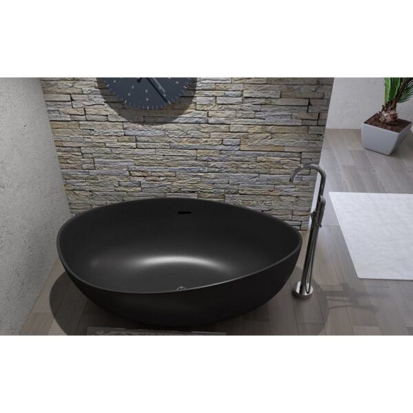 Castello USA CB-GM-8015 Newport 70 7/8 Inch Stone Resin Freestanding Bathtub