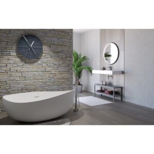 Castello USA CB-GM-8015 Newport 70 7/8 Inch Stone Resin Freestanding Bathtub