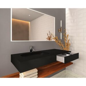 Castello USA CB-GM-20106-L-B-D Sonoma 47 1/4 Inch Wall Mounted Basin with Drawer