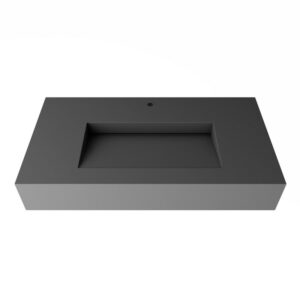 Castello USA CB-GM-2053-36 Pyramid 35 3/8 Inch Wall Mounted Counter Top Vessel Bathroom Sink