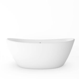 Castello USA CB-GM-8016S Manhattan 59 Inch Stone Resin Freestanding Bathtub