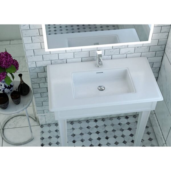 Castello USA CB-ML-900-752-W Parisian 35 1/2 Inch Sink with Designer Legs