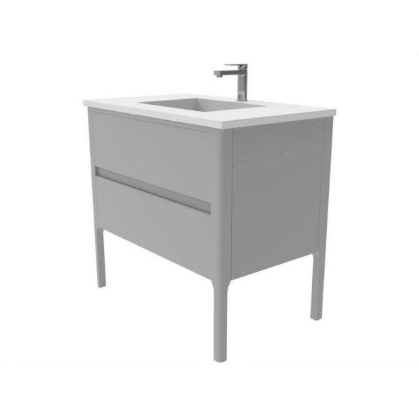 Castello USA CB-SERENA-36G-SET Serena 36 Inch Grey Vanity Set with Top