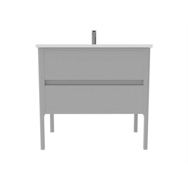 Castello USA CB-SERENA-36G-SET Serena 36 Inch Grey Vanity Set with Top