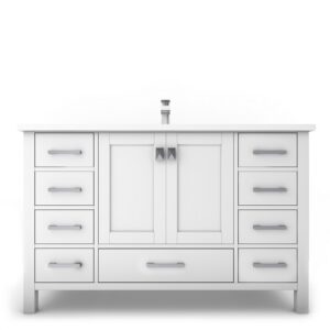 Castello USA CB-YAM-48W-SET Yamyam 47 Inch White Vanity Set with Top