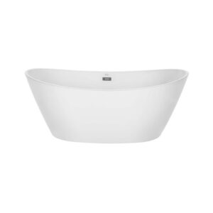 Empava EMPV-59FT1518LED 59 x 30 Inch Soaking Freestanding Bathtub - White