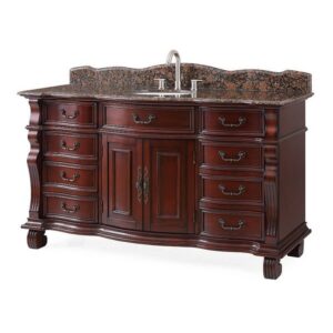 Chans Furniture GD-4437SB-60 Hopkinton 60 Inch Bathroom Sink Vanity - Light Cherry