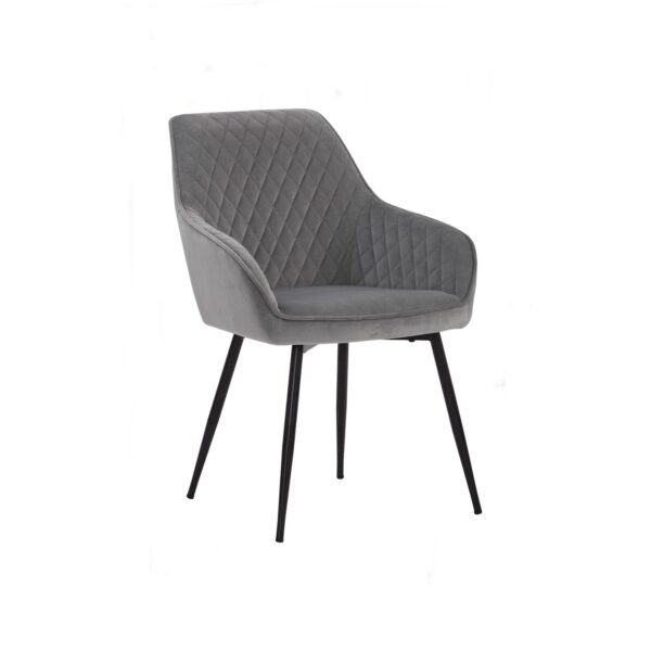 GFURN Hakon Dining Chair - Grey Velvet