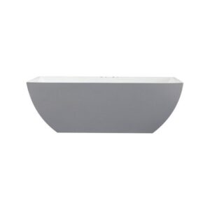 KubeBath KFST2167 Contemporanea 67 Inch Free Standing Bathtub in White