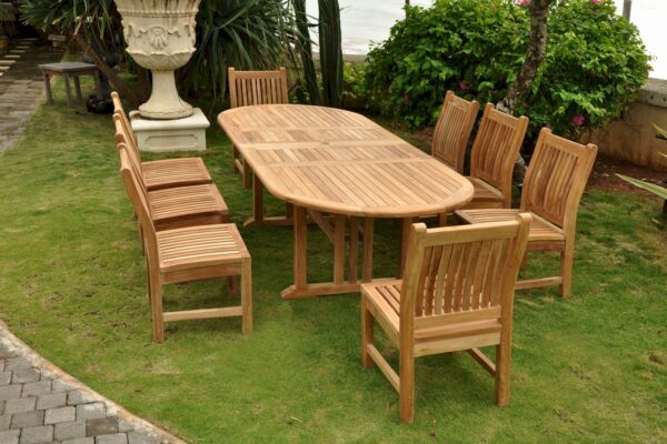 Anderson Sahara Dining Side Chair 9-Pieces Oval Dining Set