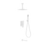 Kubebath KB CR200HHTF3V Aqua Piazza Shower Set with 8 Inch Ceiling Mount Square Rain Shower, Handheld and Tub Filler