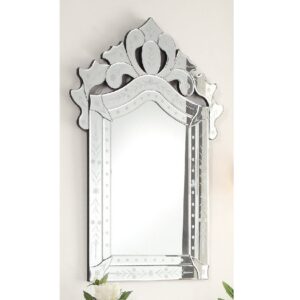 Chans Furniture YM-712-2736 Savona 27 Inch Rectangular Framed Venetian Style Wall Mount Bathroom Vanity Mirror