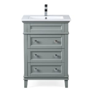 Chans Furniture ZK-1810-Z24CK 24 Inch Tennant Brand Felix Bathroom Vanity in Grey