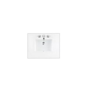 James Martin 050-S30-WZ-SNK 30 Inch Single 3 CM White Zeus Quartz Top with Sink