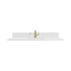 James Martin 051-S48-BS-WZ 48 Inch Rectangular Single Hole Porcelain Undermount Bathroom Sink with Backsplash